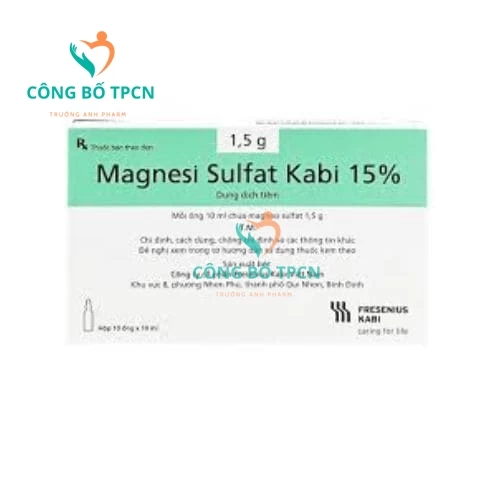 Magnesi sulfat Kabi 15% - Điều trị ngừng tim do xoắn đỉnh